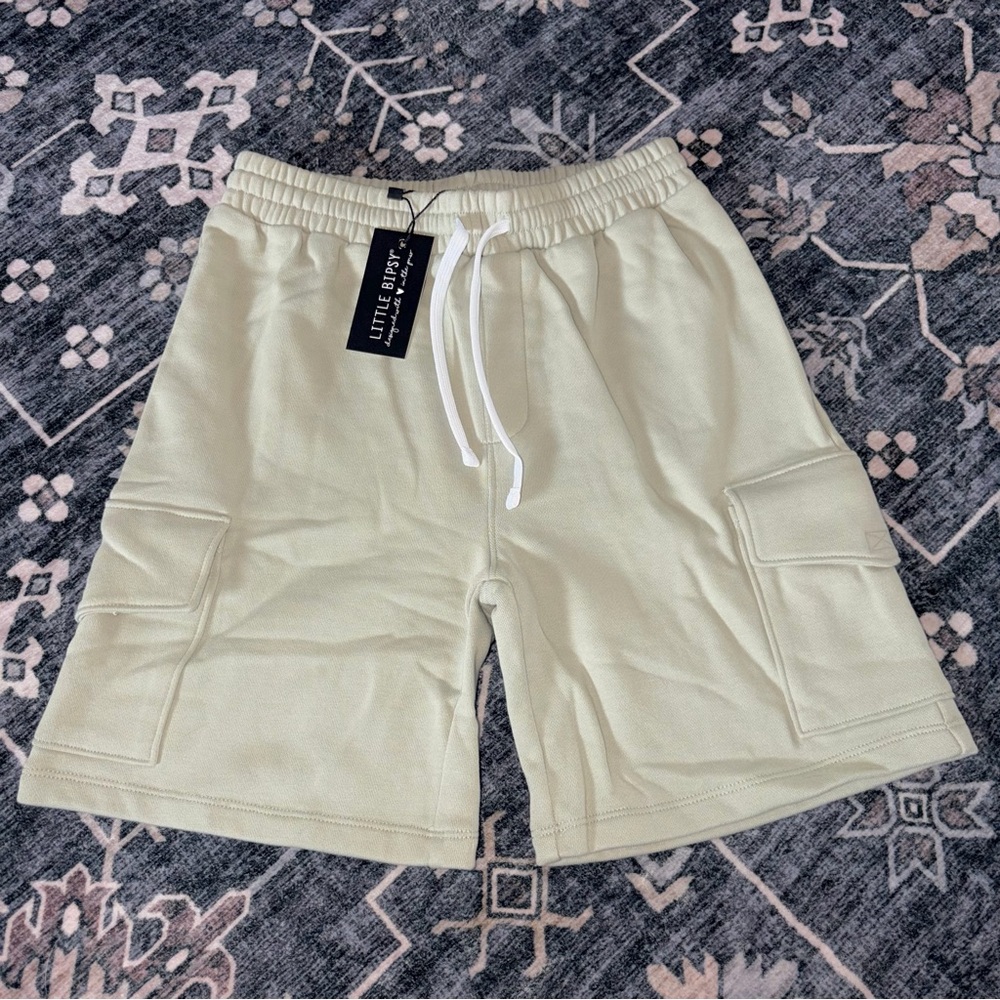 NWT Little Bipsy Green Cargo Shorts 8y 9y